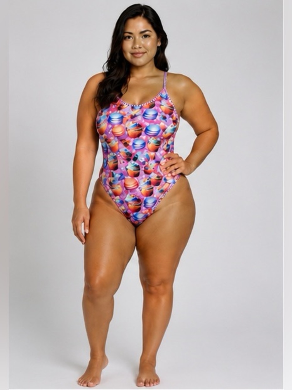 Uglies Pink Multicolor Printed One-Piece Swimsuit